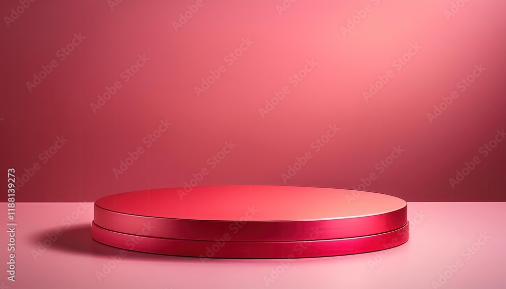 3D Valentine Podium with Smooth Pink or Red Finish 3D Valentine Podium with Smooth Pink or Red Finish