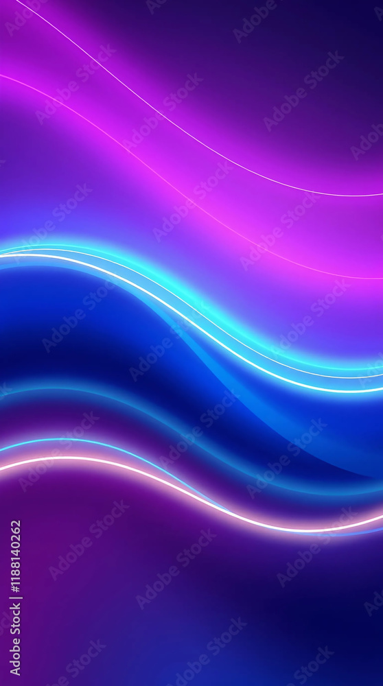 Obraz premium Abstract Colorful Neon Waves and Lines
