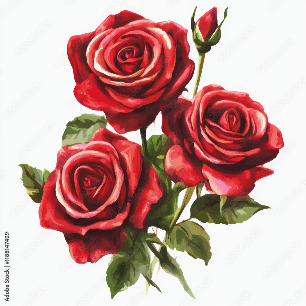 Fototapeta premium bouquet of red roses