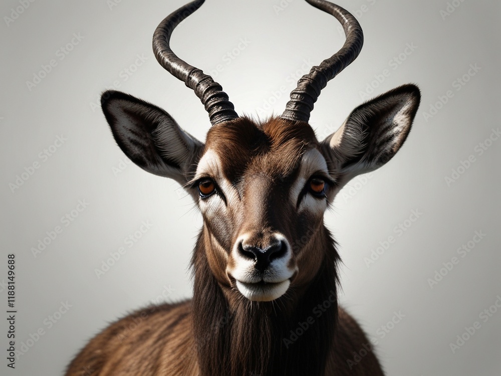 Fototapeta premium close up of a deer illustration isolated on white background