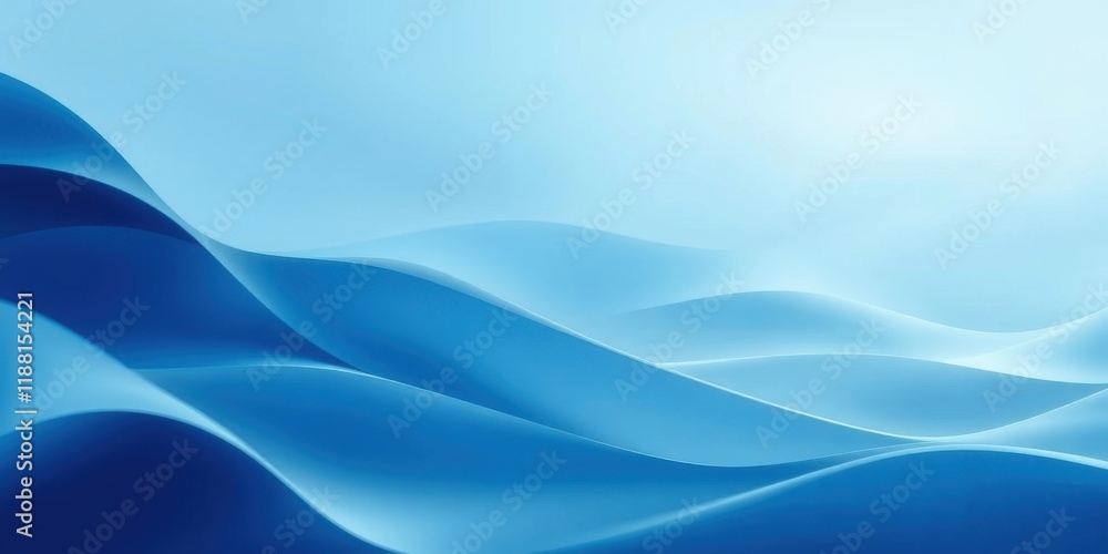 Fototapeta premium Abstract Blue Wave Background with Soft Gradient and Subtle Lighting
