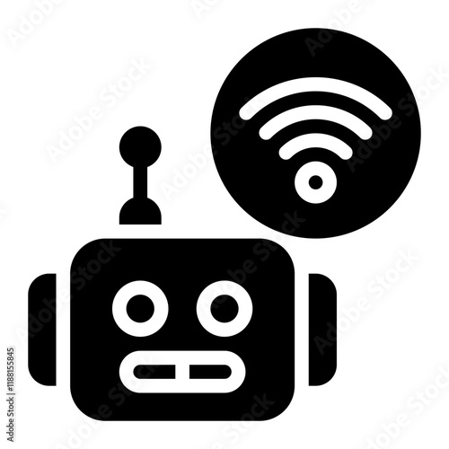 Bot Error Solid Icon