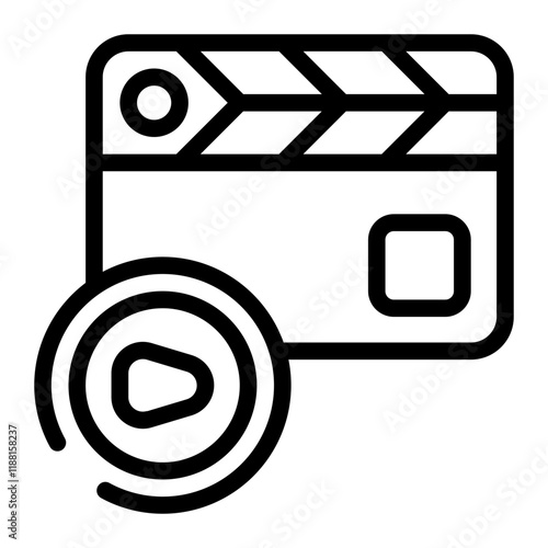 Clapboard Line Icon