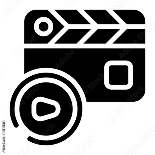 Clapboard Solid Icon