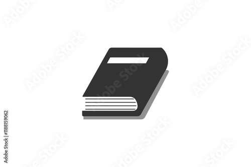 book icon simple design black