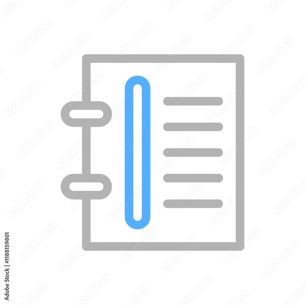 Notebook icon. Concept of planning, writing, and note taking. Notebook icon. Concept of planning, writing, and note taking.