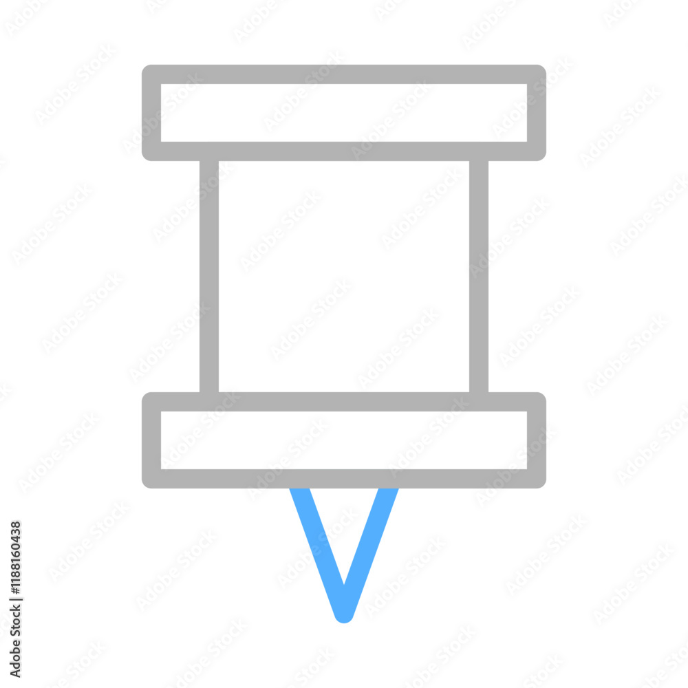 Pushpin icon for marking a location. Concept of location, reminder, and attention. Pushpin icon for marking a location. Concept of location, reminder, and attention.