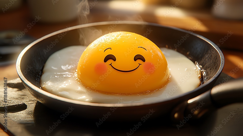 Sunny side up smiley eggs cooking in pan kitchen food photography home close-up Sunny side up smiley eggs cooking in pan kitchen food photography home close-up