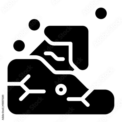 Landslide Solid Icon