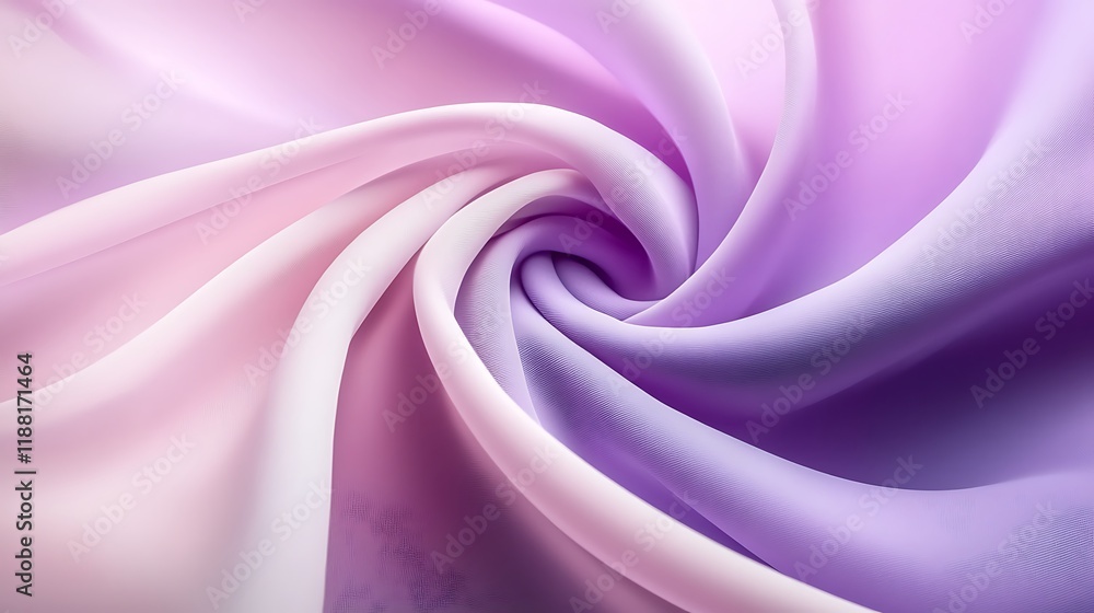 Obraz premium Swirling Pink and Purple Fabric Drapery