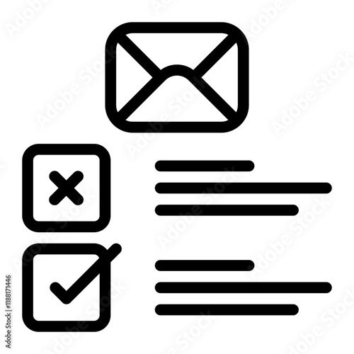 Mailings Line Icon