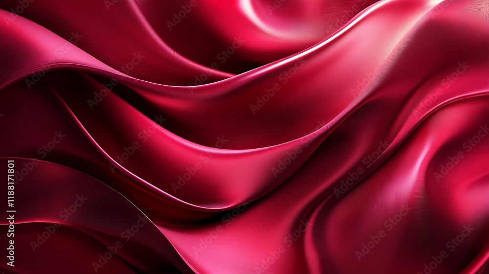 Obraz premium Abstract red fabric waves, elegant background
