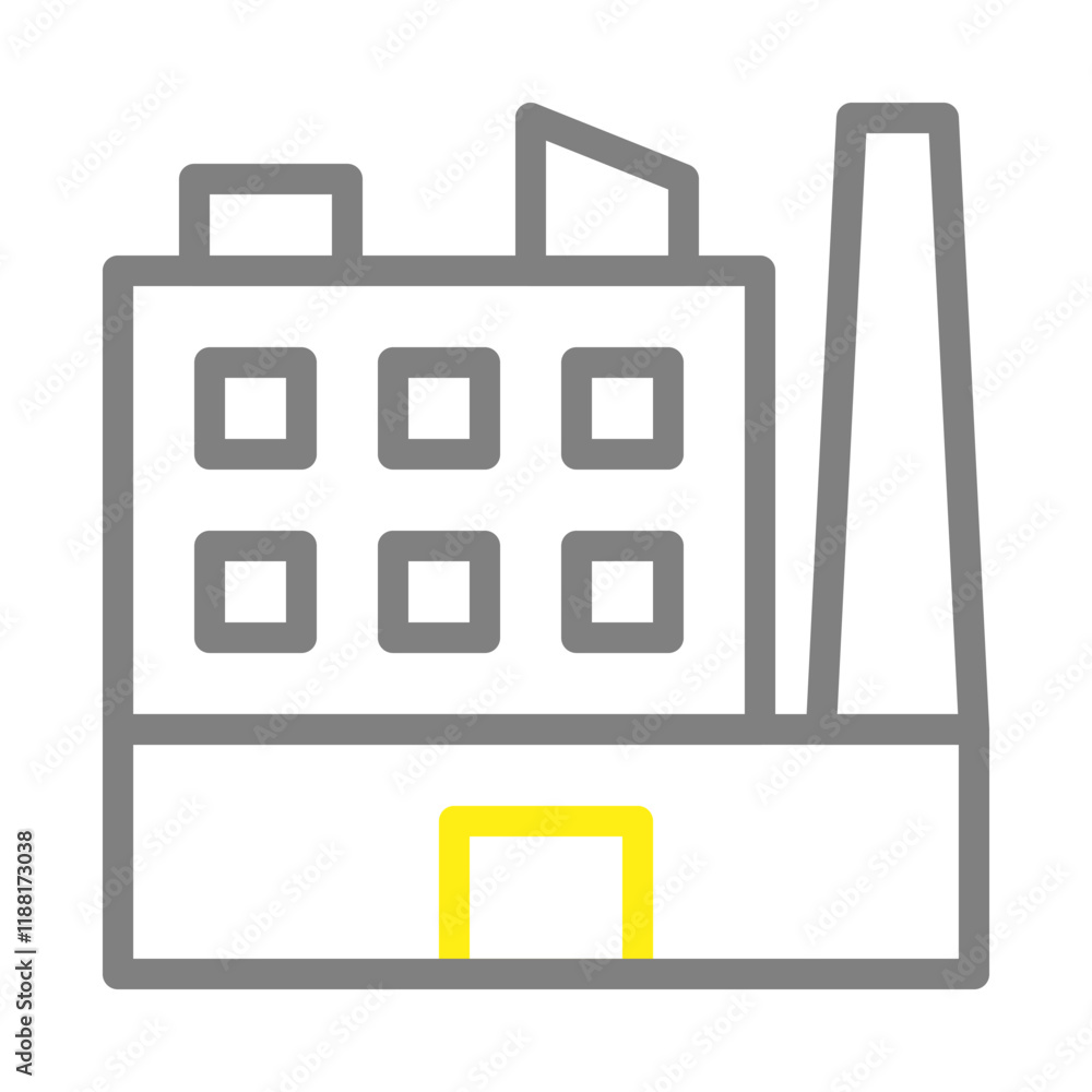 Factory building icon. Concept of industry, manufacturing, and production. Factory building icon. Concept of industry, manufacturing, and production.