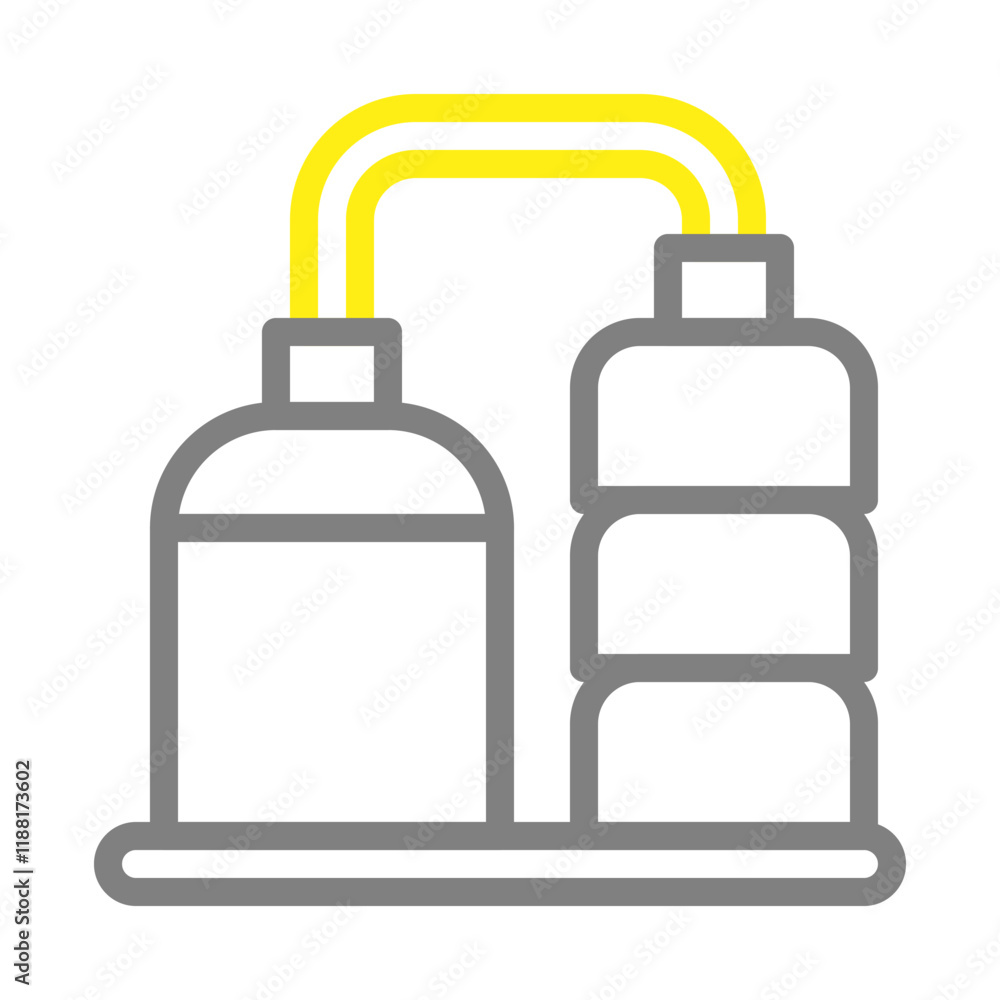 Distillation icon. Concept of chemical process, purification, and separation. Distillation icon. Concept of chemical process, purification, and separation.