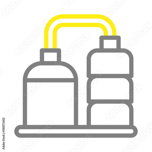 Distillation icon. Concept of chemical process, purification, and separation.