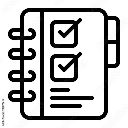 Online List Line Icon