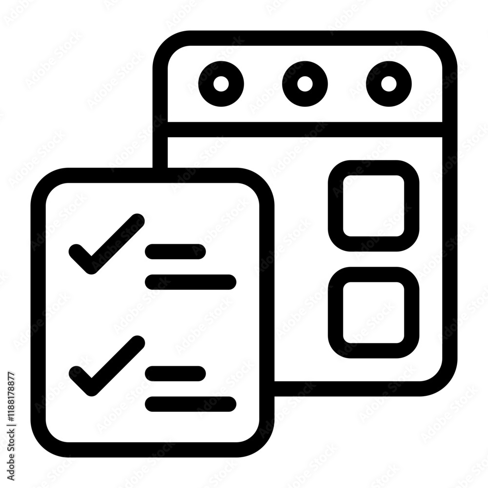 Planning Line Icon Planning Line Icon