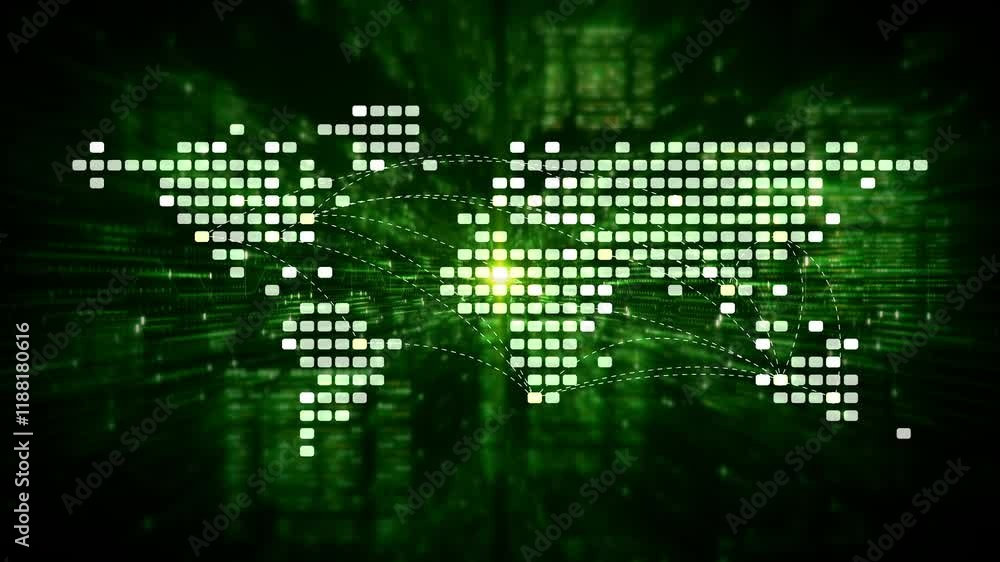 Futuristic global network simulation blending AI, quantum physics, and deep learning, with a particle matrix analyzing data in a sleek, HUD-style interface Futuristic global network simulation blending AI, quantum physics, and deep learning, with a particle matrix analyzing data in a sleek, HUD-style interface