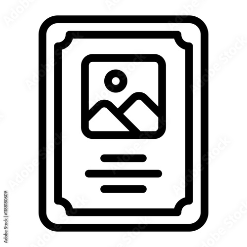 Poster Line Icon