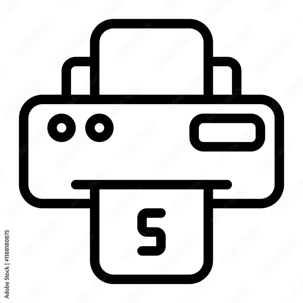 Fototapeta premium Printer Line Icon