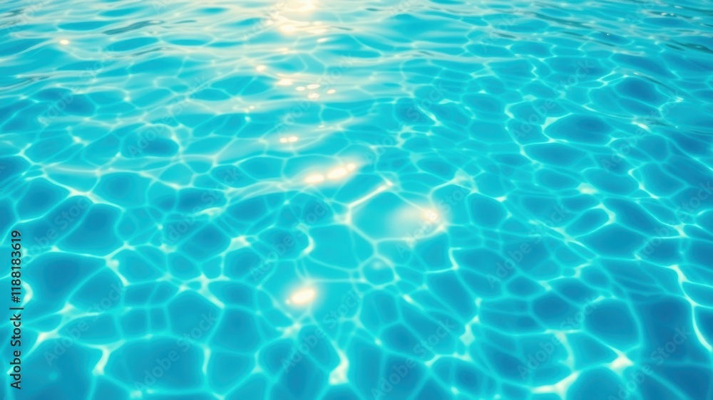 Abstract Water Surface Texture Sunlit Ripples and Patterns in a Pool or Ocean
