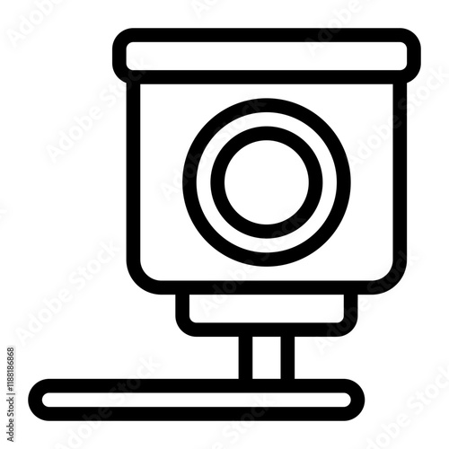 Speed Camera Line Icon