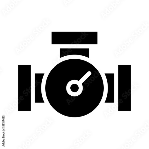 Water meter icon. Concept of water consumption measurement and control.