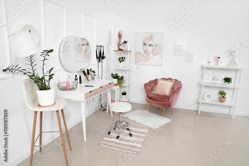 Interior of hairdressing sa...