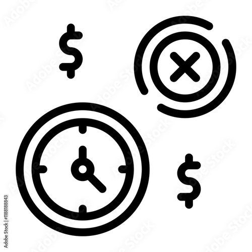 Time Management Line Icon