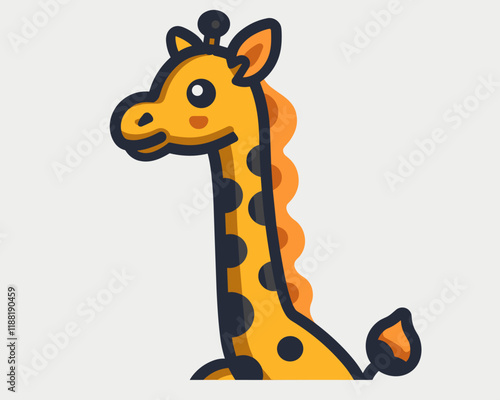 Cute Giraffe Vector Illustration For Your Design