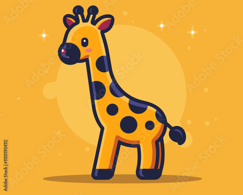 Cute Giraffe Vector Illustration For Your Design