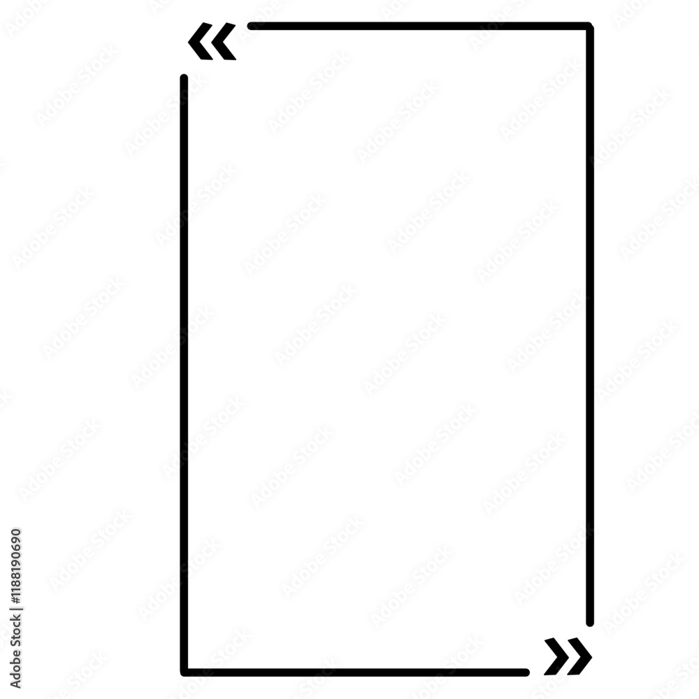 Quote box frame. Speech quotation marks Quote box frame. Speech quotation marks