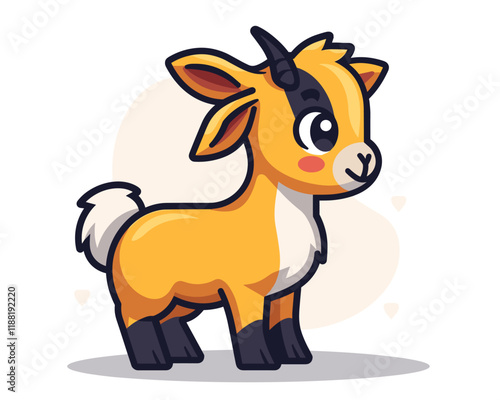 Cute Little Goat Vector Illustration For Your Design