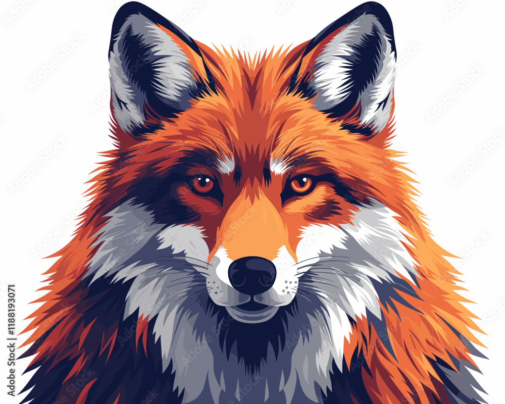 Naklejka premium Cute fox cartoon icon. Animal zoo life nature and fauna theme. Colorful design. Vector illustration.