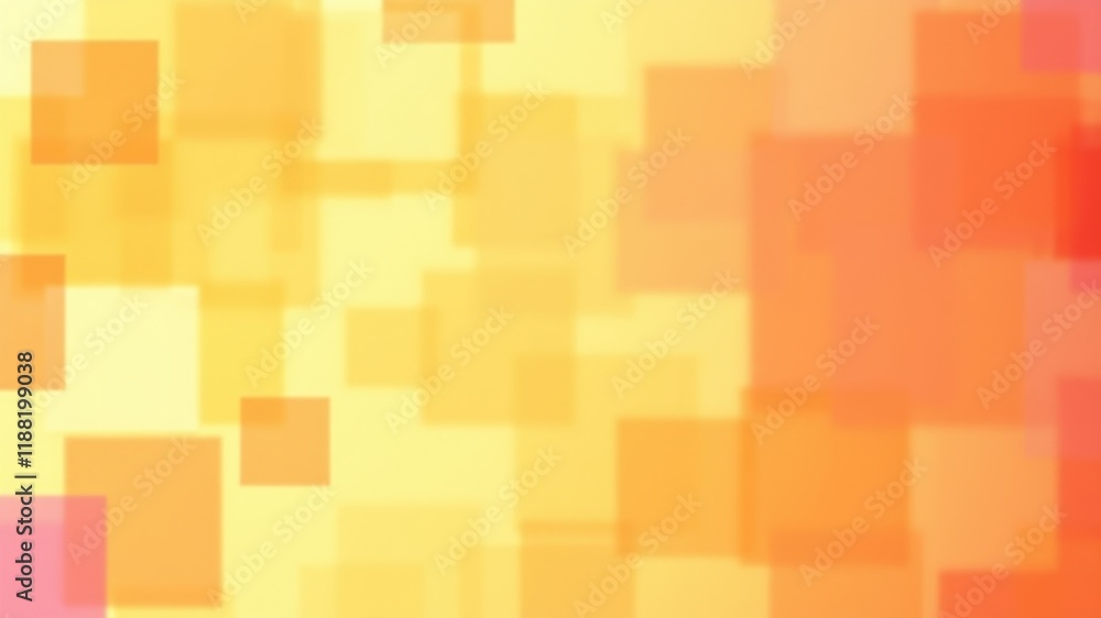 Abstract Background of Overlapping Square Shapes with Blurred Edges in Yellow, Orange and Pink Tones Abstract Background of Overlapping Square Shapes with Blurred Edges in Yellow, Orange and Pink Tones