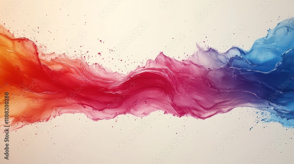 Obraz premium Abstract, colorful border with asymmetrical lines and creative splashes