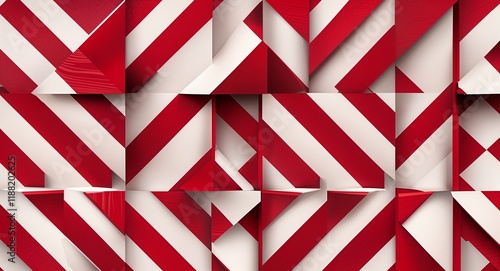 Checkerboard design in a contrasting pattern of red and white offering a modern and bold look in red pattern background