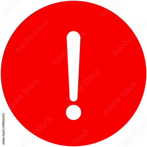 Alert red icon. Warning Sign