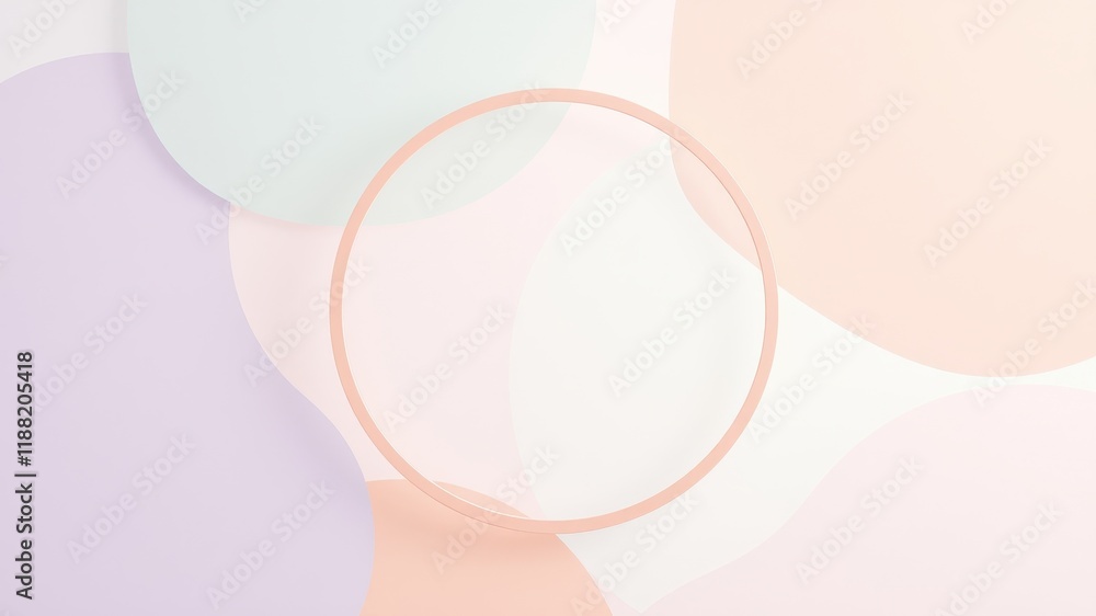 custom made wallpaper toronto digitalAbstract Pastel Background with Circle Frame for Minimalist Design