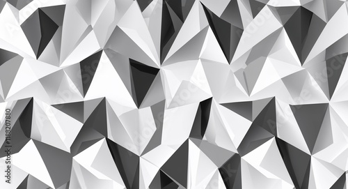 Simple geometric triangles in varying shades of white for a clean modern white pattern background