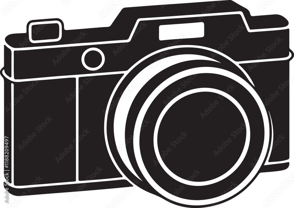 Digital Camera line art design icon Digital Camera line art design icon