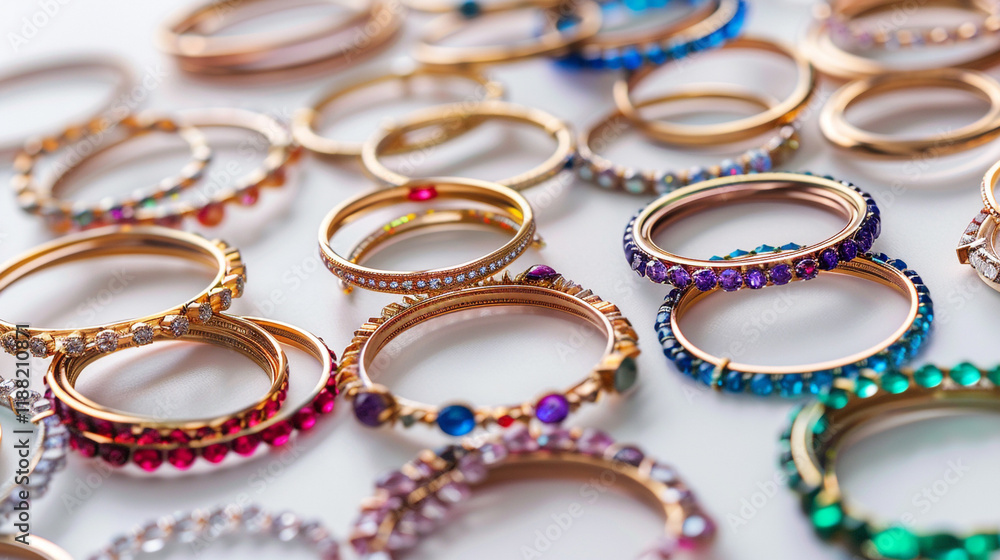 colorful bangles on a white background colorful bangles on a white background