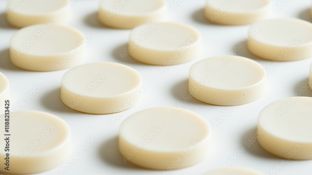 Circular wedges of Swiss cheese on a white backdrop. Circular wedges of Swiss cheese on a white backdrop.