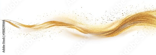 Golden glitter wave abstract background.