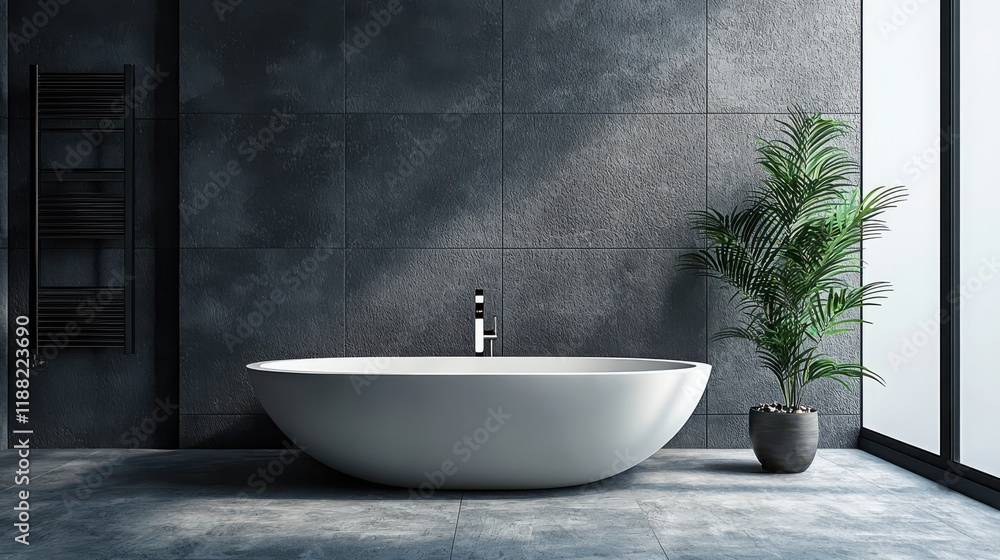 A modern bathroom with sleek design and high-quality fixtures, showing a serene, minimalist space A modern bathroom with sleek design and high-quality fixtures, showing a serene, minimalist space