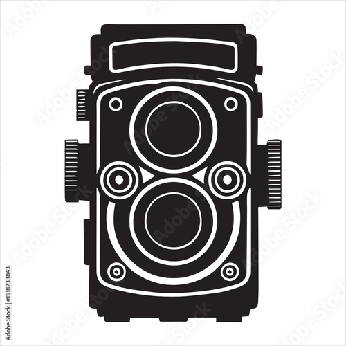 
Vintage Camera silhouette Design, Photo Camera Vector illustration, Camera Icon clipart Graphic

