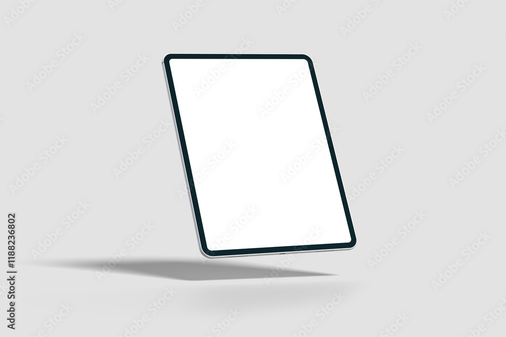 Blank floating portrait tablet pc mockup Blank floating portrait tablet pc mockup