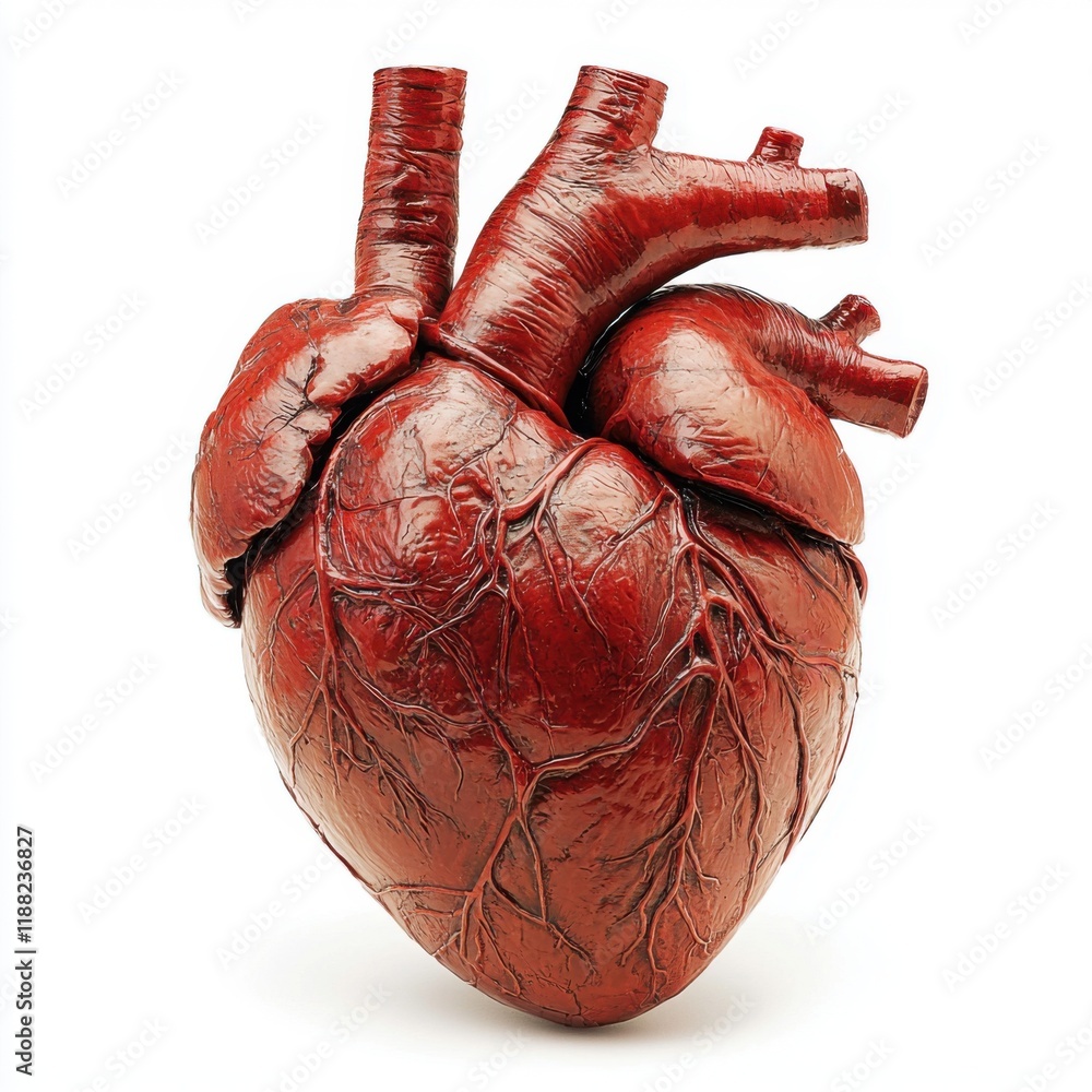 custom made wallpaper toronto digitalClinical illustration of anatomical human heart model - isolated view for medical and biological reference