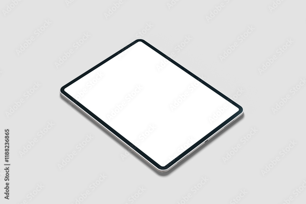 Blank tablet mockup isolated on white Blank tablet mockup isolated on white