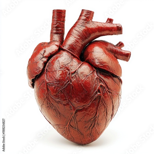 Wallpaper Mural Clinical illustration of anatomical human heart model - isolated view for medical and biological reference Torontodigital.ca